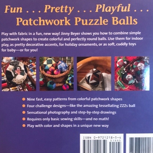 Patchwork Puzzle Balls Sewing Pattern Book by Jinny Beyer - Picture 4 of 9